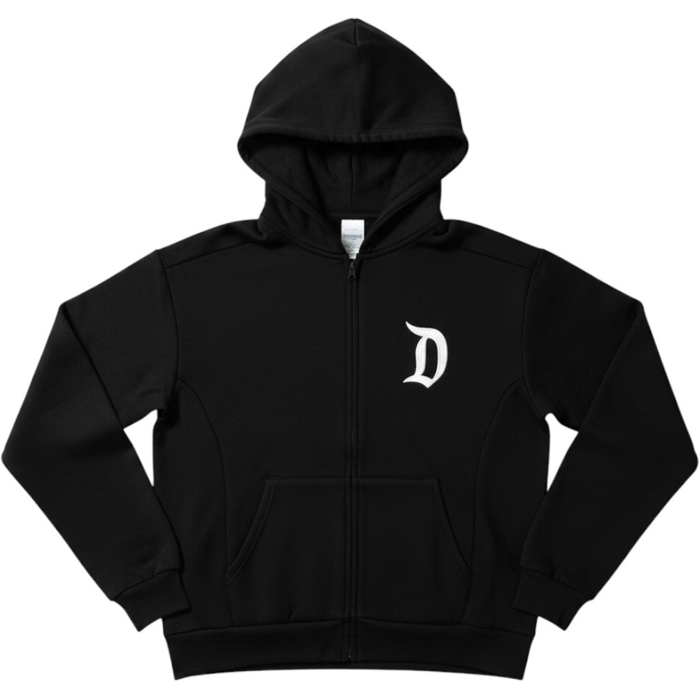 Disney Disneyland Zip Up Hoodie XS Black Gothic D Authentic Original Est 1955